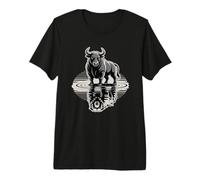 Bull Bear Reflection Stock Market Trader Premium T-Shirt