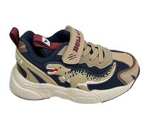 Bull Boys T-Rex DNAR5103 - Kids Roar Sound On/Off Shoes - Comfortable and Durable, Blue, Beige, 27 EU