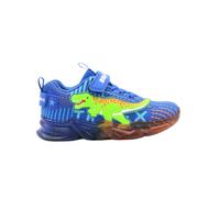 Bull Boys Trainers Blue Grey Green T-Rex Dinosaur Light Up Flashing Shoes