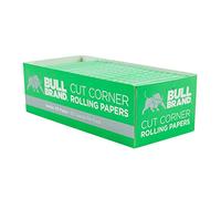 Bull Brand Cut Corner Rolling Papers 50 Packs Green Cigarette