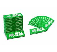 Bull Brand Green Cut Corner Rolling Papers 20 Pack | Medium Weight, Slow & Even Burning, Smooth Smoking | Strong Arabic Gum, Easy Roll, Perfect Size for Hand Rolling Tobacco | 50 Leaves per Book