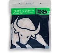 BULL BRAND Menthol Filter Tips - Quality Paper Wrapped Slim Menthol Filters with Cool Taste in Re-Sealable Bag for Freshness - 20 Packs of 250 Pieces (Total 5000 Pieces)