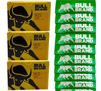 Bull Brand Rolling Papers & Filter Tips Bundle - 10 x Cut Corner Rolling Papers (18.5gsm) + 3 x 165 Slim Filter Tips (6mm) - Smoking Accessories Set
