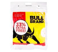 Bull Brand Ultra Slim Smoking Filter Tips White Fresh Resealable Large Bag 600 Pack Perfect Rolled Up Cigarette Eco New Super Smooth Thin Rolling