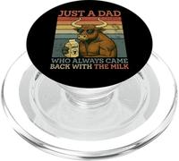 Bull Dad, Just A Dad Who Always Came Back With The Milk PopSockets PopGrip for MagSafe