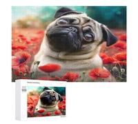 Bull Dog 1000 Piece Jigsaw Puzzles Adults Kids Cute Dog Pet Jigsaws Dining Room Decor Accent Whimsical Challenging Puzzle Stress Relief 1000 PCS