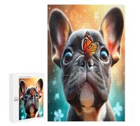 Bull Dog 1000 Piece Jigsaw Puzzles Suitable Adults Kids Cute Dog Pet Jigsaws Bedroom Accent Decor Stress Relief Challenge Perfect Holiday Present 1000 PCS