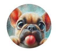 Bull Dog 120 Piece Circular Puzzle Cute Dog Pet Animal Shape Learning Through Play Educational Puzzle for Kids & Adults Idea Home Decor 120 PCS