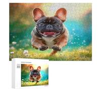 Bull Dog 300Pc Jigsaw Puzzles All Ages Cute Dog Pet Jigsaws Festive Gift Idea Family Bonding Activity Whimsical Design Stress Relief Home Decor 300 PCS