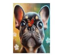 Bull Dog 500 Piece Jigsaw Puzzle for Adults Cute Dog Pet Jigsaw Post Work Relaxation Tool Challenging Fun for Friends Family Home Decor 500 PCS