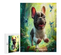Bull Dog 500 Piece Jigsaw Puzzles Suitable Adults Kids Cute Dog Pet Jigsaws Home Studio Decor Stress Relief Challenge Perfect Holiday Present 500 PCS