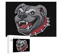 Bull-dog Angry Funny Wooden Picture Puzzle Wood Jigsaw Creative Gift for Adults And Family Game