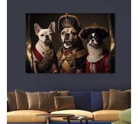 Bull Dogs Tempered Glass Wall Art