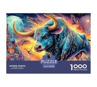 Bull FantasyDynamic 1000-Piece Jigsaw Puzzles for Adults A Treasury of Challenging Puzzle Games for Women And Men - An Excellent Shared Hobby for Adults And Kids Age 12 Years And Up 52x38cm/1000pcs