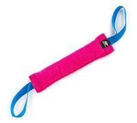Bull Fit Dog Tug Toy 30 cm with 2 Strong Handles - Made of Durable & Tear-Resistant French Linen - Ideal for Tug of War, Fetch & Puppy Training of Medium to Large Dogs - Firmly Stitched Dog Pull Toy