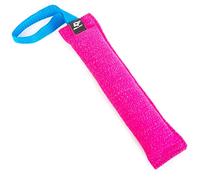 Bull Fit Dog Tug Toy 30 cm with Strong Handle - Made of Durable & Tear-Resistant French Linen - Ideal for Tug of War, Fetch & Puppy Training of Medium to Large Dogs - Firmly Stitched Dog Pull Toy