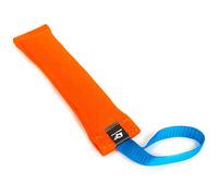 Bull Fit Dog Tug Toy 30 cm with Strong Handle - Made of Durable & Tear-Resistant French Linen - Ideal for Tug of War, Fetch & Puppy Training of Medium to Large Dogs - Firmly Stitched Dog Pull Toy
