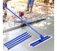 Bull Float Concrete Float 120x30cm Stainless Steel Trowel - 4x1.15m Adjustable Handles, Professional Cement Finishing Tool for Paving, Floors & Slabs - Complete Kit with Connector