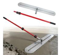 Bull Float Concrete Float, Bull Float Concrete Tool with 100x12.5cmx1.2mm Round-Head Trowel, 1.7-3M Adjustable Telescopic Pole Manganese Steel Concrete Float Cement Tool for Concrete Finishing
