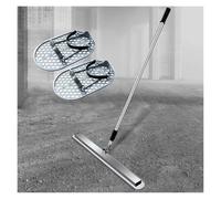 Bull Float Concrete Tools, Concrete Trowel with 3.9-6.5ft Telescopic Long Handle & Finishing Shoes, Cement Surface Smoothing Tool Kit for Construction Sites