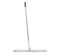 Bull Float Concrete Trowel, Stainless Steel Concrete Bull Float Kit Cement Surface Construction Finishing Tool with Shoes, Telescopic Pole 1.2-2m, for Industrial Cement Surface Smoothing, 80x10cm