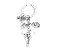 Bull Head Keychain with Fun Hollow Design,Keychain Brings Good Luck and Is a Stylish Lucky Charm,Thoughtful Birthday Gift for Friends