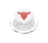 Bull Head Navarra Flag Mosaic St Fermin Viva San Fermín PopSockets PopGrip for MagSafe