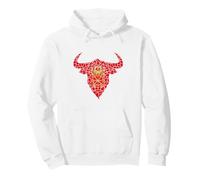 Bull Head Navarra Flag Mosaic St Fermin Viva San Fermín Pullover Hoodie