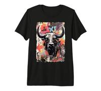 Bull Head Taurus Horns Animal Lover Wild Bull Premium T-Shirt