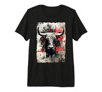 Bull Head Taurus Horns Animal Lover Wild Bull Premium T-Shirt
