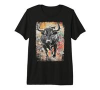 Bull Head Taurus Horns Animal Lover Wild Bull Premium T-Shirt