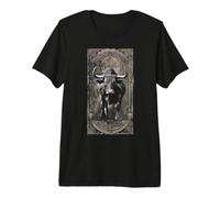 Bull Head Taurus Horns Animal Lover Wild Bull Premium T-Shirt