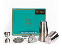 Bull in China Premium Cocktail Shaker Kit: Unleash Your Inner Bartender! | Bar Set Includes Stainless Steel Weighted Boston Shaker, Hammered Bell Jigger, Hawthorne Strainer, Fine Mesh Strainer