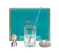 Bull in China Premium Cocktail Stirred Kit: Unleash Your Inner Bartender! | Flagship Mixing Glass, Stainless Steel 12 inch Teardrop Barspoon, Hammered Bell Jigger and Hawthorne Strainer