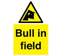 Bull in field Sign - 400x600mm - A2P