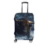 Bull in Storm Custom Luggage Case Cover XL | Funny Travel Accessories Washable Suitcase Protector Fit 19-32 Inch