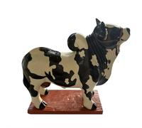 Bull Liquor Dispenser, Handcrafted Dairy Cow Shaped Alcohol Decanter with Wooden Base, Funny Shotdispenser for Whiskey Vodka Wine, 2026 New Bottle Holder for Home/bar/Camping (Black)