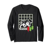 Bull Market Trader - Trading Chart Distressed Design Long Sleeve T-Shirt