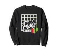 Bull Market TRADER - Trading Chart Distressed Design Sweatshirt