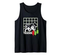 Bull Market Trader - Trading Chart Distressed Design Tank Top