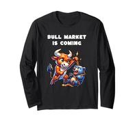 Bull Market VS Bear Market Bull and Bear Action Trade Crypto Long Sleeve T-Shirt