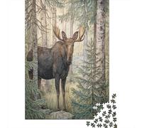 Bull Moose Puzzle 38x26cm/1000pcs Puzzles, Die Für Erwachsene Und Personen Ab 14 Jahren Geeignet Sind