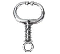 Bull Nose Ring 2pcs Cattle Nose Stainless Steel Cattle Nose Clamp Bull Cow W Spring Nose Farm Animal Supplies Cattle Nose Rings(S)