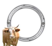 Bull Nose Ring | Sturdy Stainless Steel Silver Septum Ring for Bull | Multifunctional Cattle Veterinary Instruments, Professional Rustproof Breeding Tools for Outdoor
