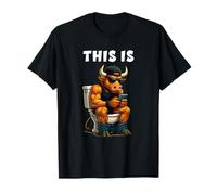 Bull On The Toilet Smartphone Funny Sarcasm Bullshit T-Shirt