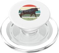 Bull Polygon Head Cowboy Rodeo Rider Abstract Geometric PopSockets PopGrip for MagSafe
