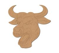 Bull Pre Marked Design 5 - Premium MDF & Plywood Embellishments Laser Cut Craft Shapes for Scrapbooking, Card Making, DIY Decor, Weddings & Personalized Projects