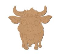 Bull Pre Marked Design 8 - Premium MDF & Plywood Embellishments Laser Cut Craft Shapes for Scrapbooking, Card Making, DIY Decor, Weddings & Personalized Projects