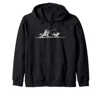 Bull Riding Western Cowboy Rodeo Wild West Ranch Life Texas Zip Hoodie