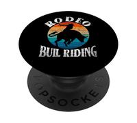 Bull Riding Western Cowboy Texas Fan PopSockets Adhesive PopGrip